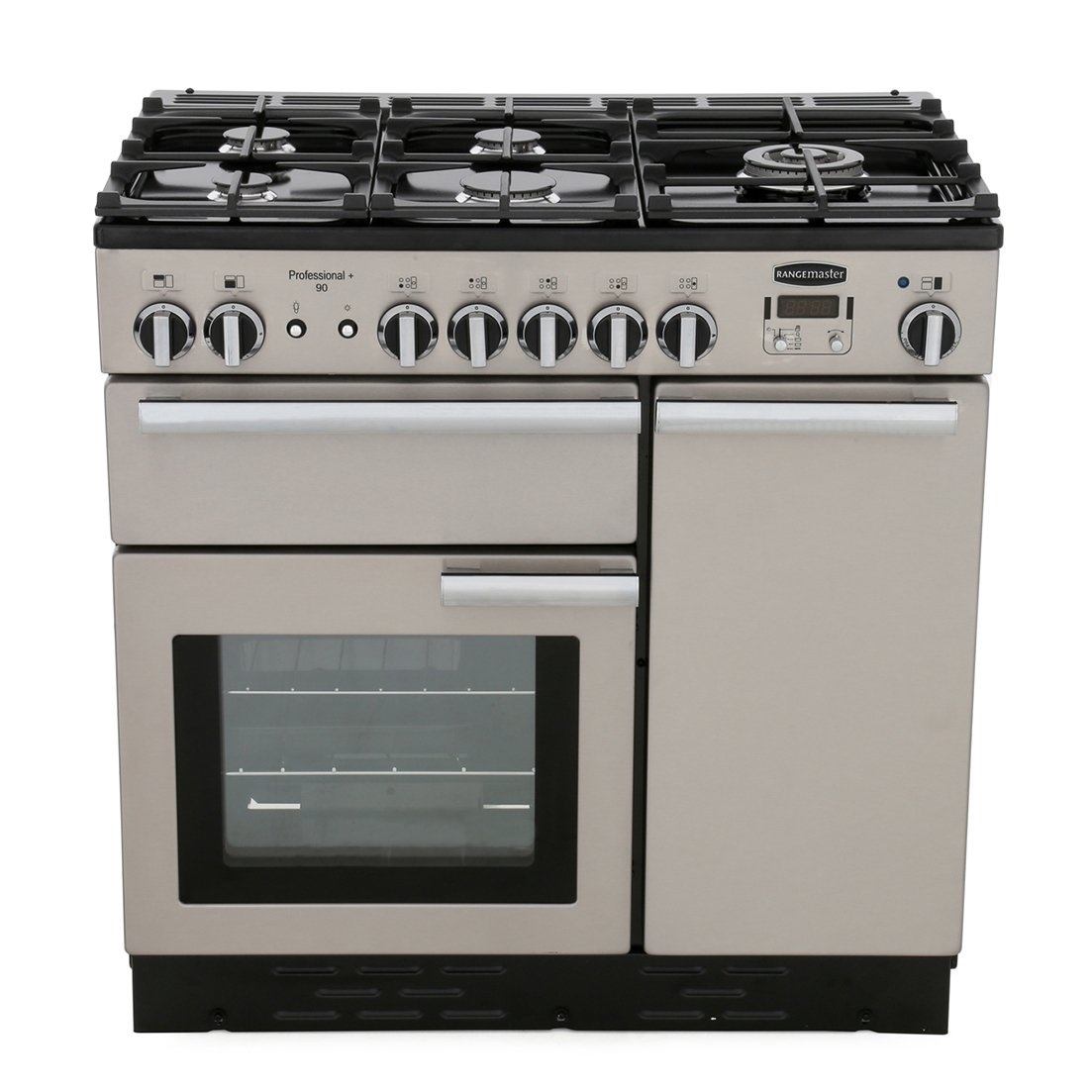 Rangemaster PROP90NGFSS-C 90cm Gas Range Cooker Professional Plus Stainless Steel/Chrome - Image 1 Rangemaster PROP90NGFSS-C 90cm Gas Range Cooker Professional Plus Stainless Steel/Chrome - Image 1