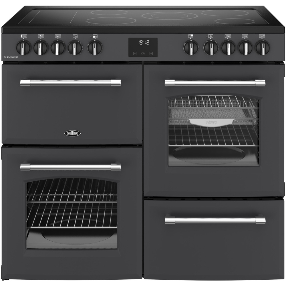 Belling 444411825 RCA FARMHOUSE 100E A 100cm Ceramic Range Cooker - Grey