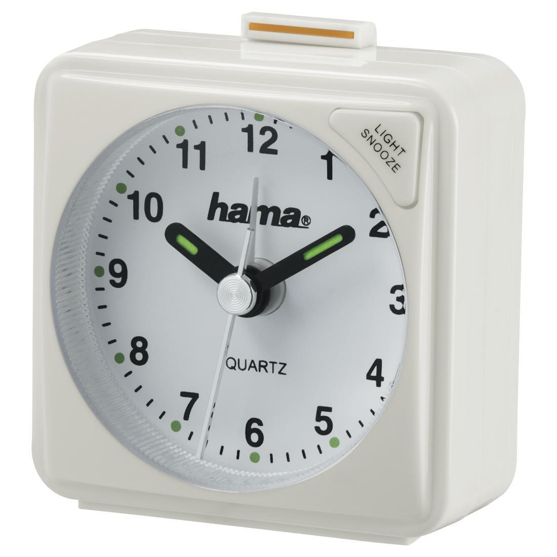 Hama A50 Travel Alarm Clock in White