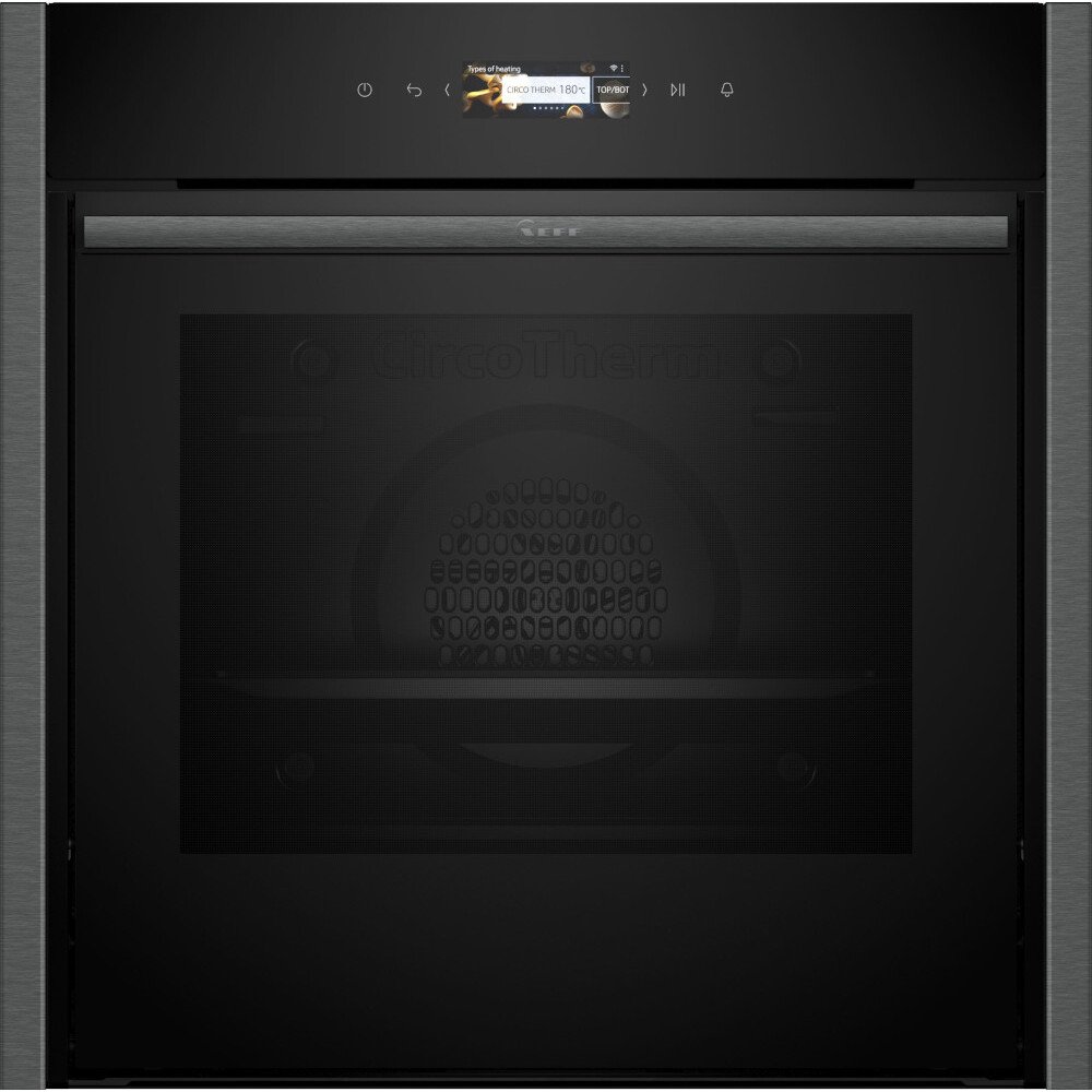 Neff N70 Slide and Hide B54CR31G0B Built-In Electric Single Oven, Graphite Grey, A+ Rated Neff N70 Slide and Hide B54CR31G0B Built-In Electric Single Oven, Graphite Grey, A+ Rated