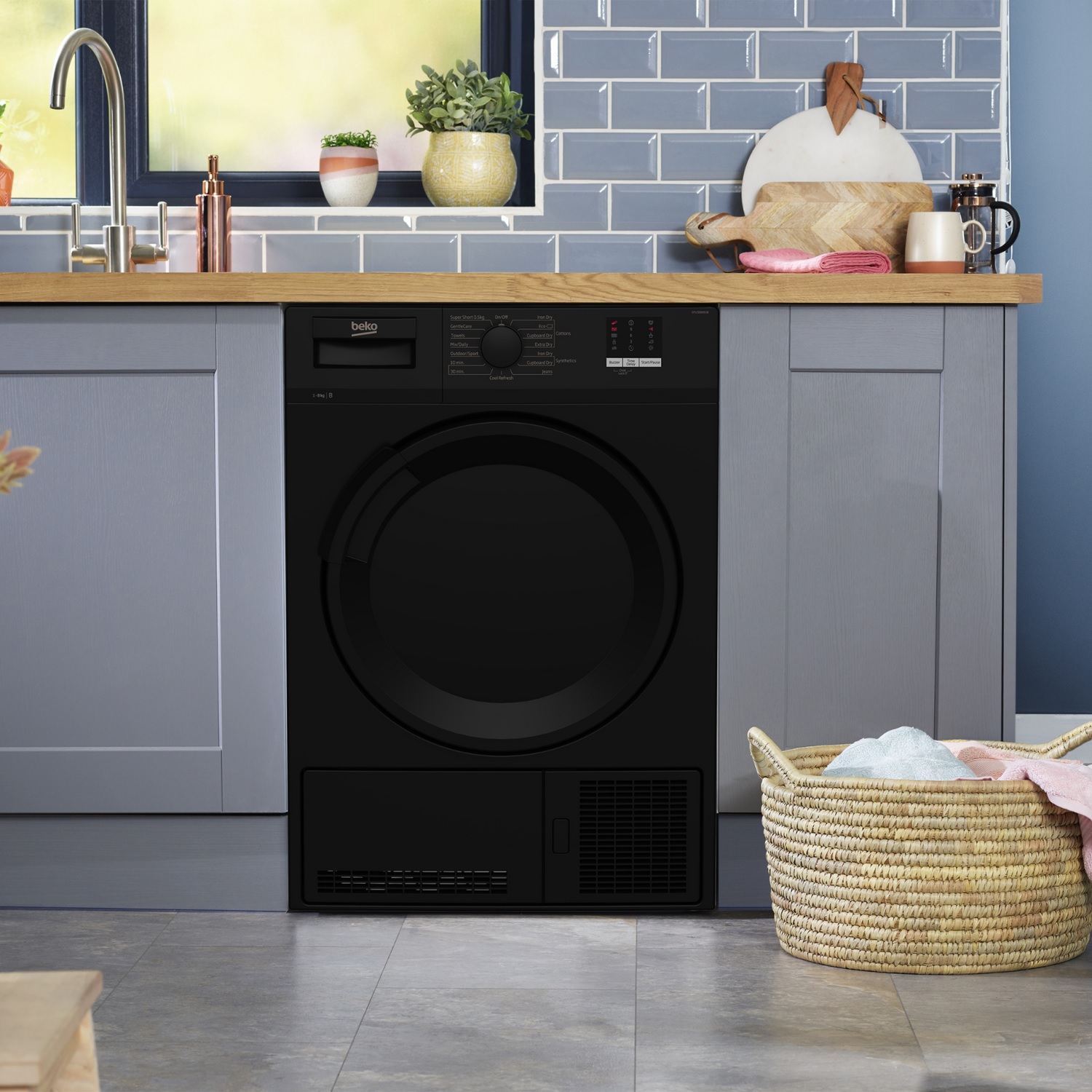 Beko DTLCE80051B Condenser Tumble Dryer, 8kg - Black - Image 3