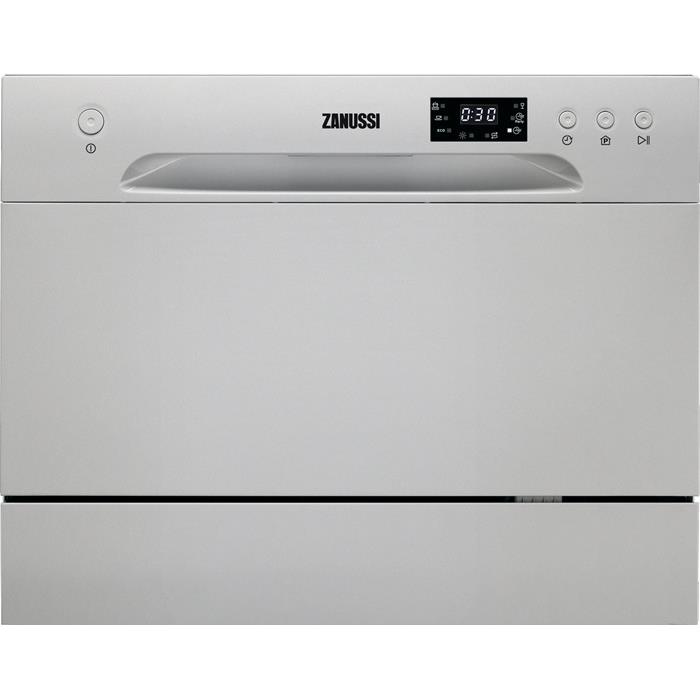 Zanussi ZDM17301SA Tabletop Compact Dishwasher in silver Zanussi ZDM17301SA Tabletop Compact Dishwasher in silver