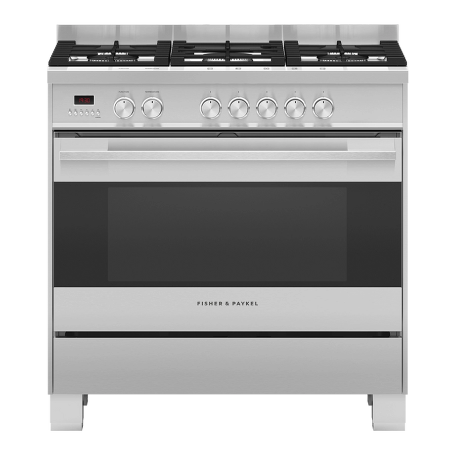 Fisher & Paykel OR90SDG4X1 90cm Dual Fuel 5 Burner Cooker - Stainless Steel Fisher & Paykel OR90SDG4X1 90cm Dual Fuel 5 Burner Cooker - Stainless Steel
