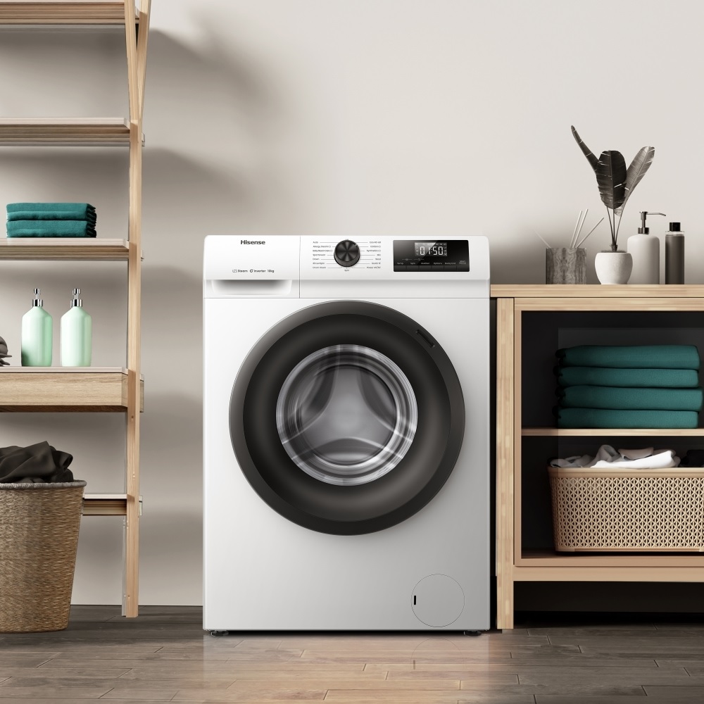 Hisense WF1Q1041BW Washing Machine, 10kg, 1400 Spin – White - Image 7 Hisense WF1Q1041BW Washing Machine, 10kg, 1400 Spin – White - Image 7