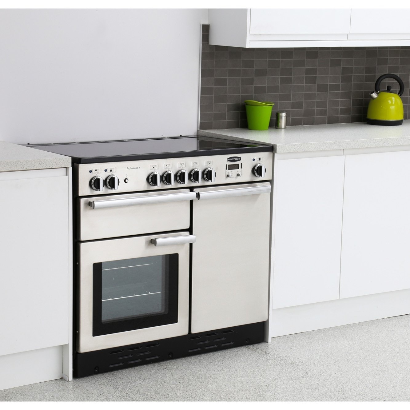 Rangemaster PROP100EISS-C 99.4cm Electric Rangecooker with Double Oven and Induction Hob - Stainless Steel - Image 3 Rangemaster PROP100EISS-C 99.4cm Electric Rangecooker with Double Oven and Induction Hob - Stainless Steel - Image 3