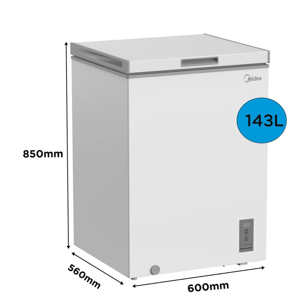 MIDEA MDRC211FZE01 Static 143l Chest Freezer – White - Image 3 MIDEA MDRC211FZE01 Static 143l Chest Freezer – White - Image 3
