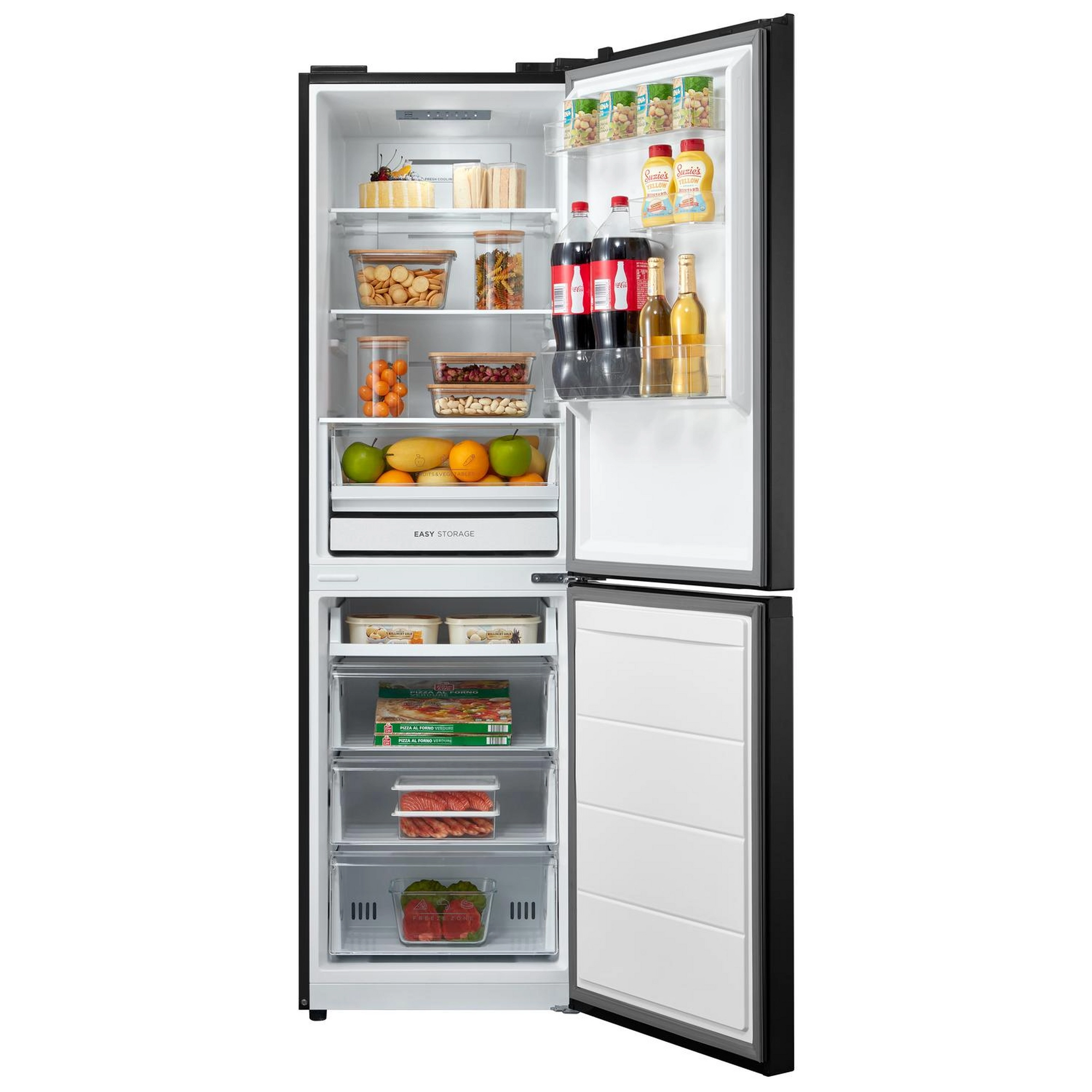 Midea MDRB379FGD30 Combi Fridge Freezer D Rated in Black - Image 2