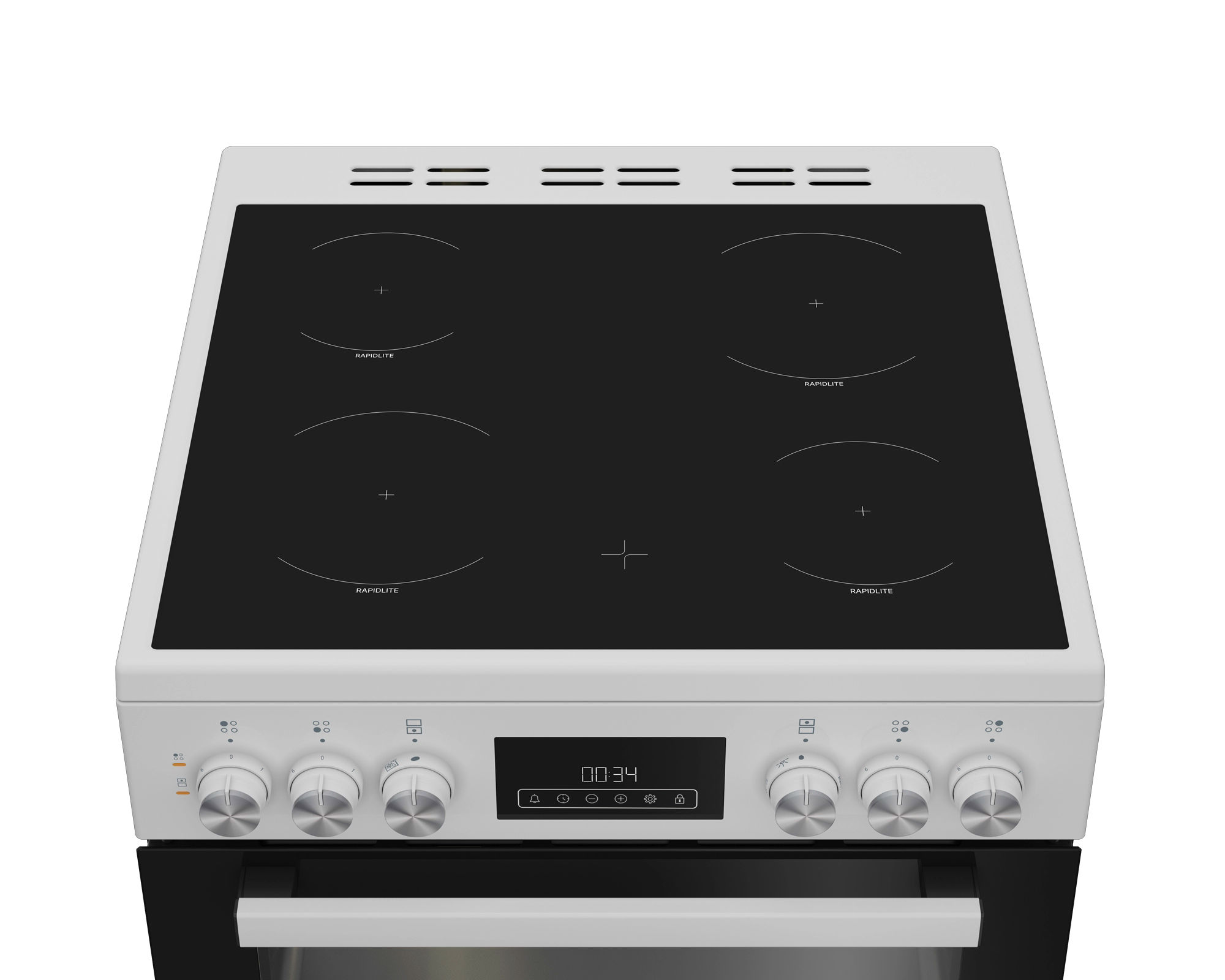 Blomberg HKRN651W 60cm Double Oven Electric Cooker with Vitroceramic Hob - White - Image 2 Blomberg HKRN651W 60cm Double Oven Electric Cooker with Vitroceramic Hob - White - Image 2