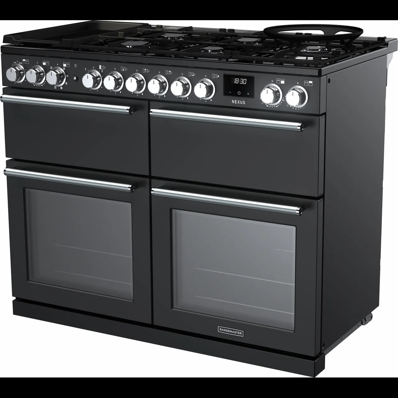 Rangemaster Nexus BC NEXB110DFPCBL/CM1 110cm wide Dual Fuel Range Cooker with Gas Hob - Charcoal Black - Image 5 Rangemaster Nexus BC NEXB110DFPCBL/CM1 110cm wide Dual Fuel Range Cooker with Gas Hob - Charcoal Black - Image 5