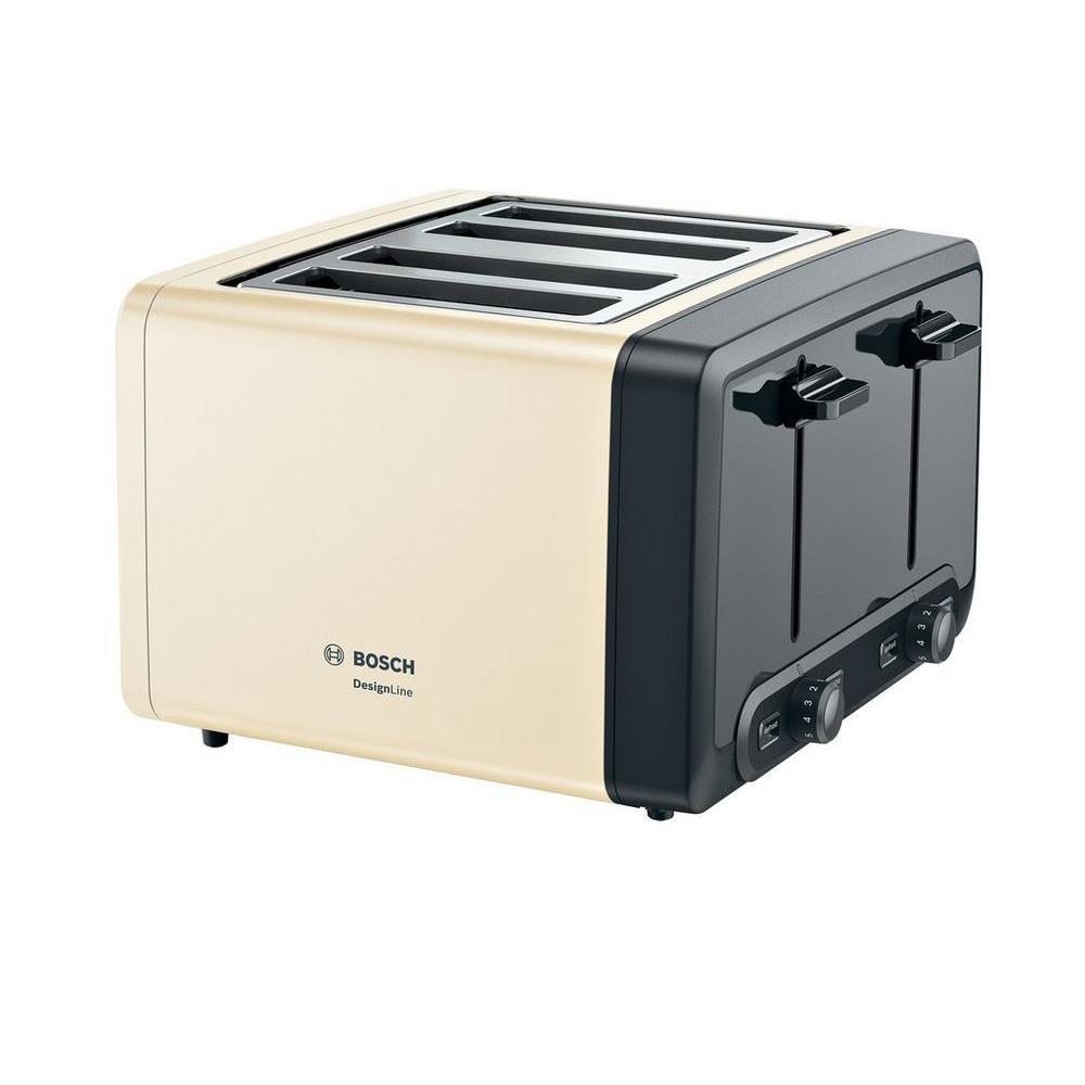 Bosch TAT4P447GB 4 slot Toaster - Cream - Image 1 Bosch TAT4P447GB 4 slot Toaster - Cream - Image 1