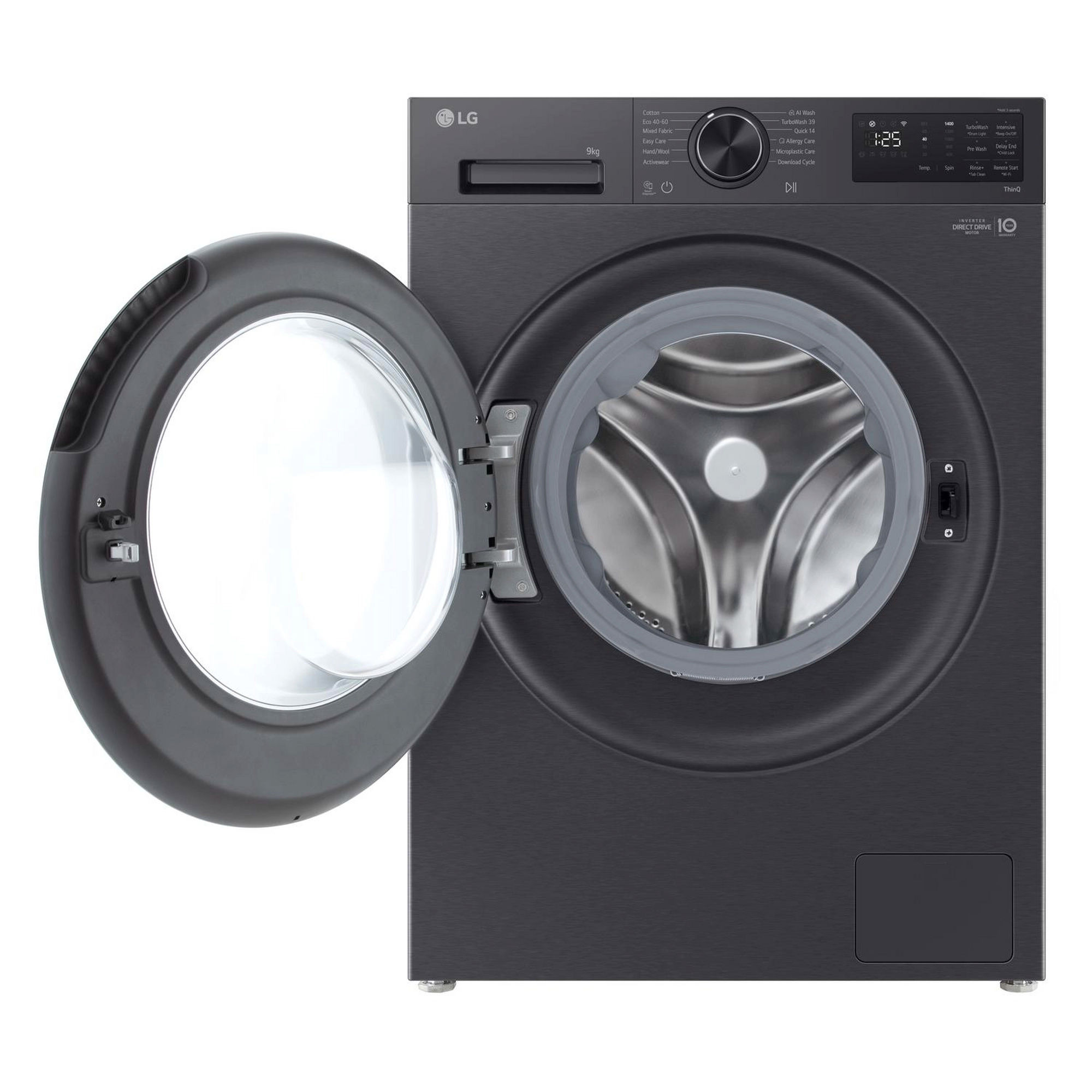 LG F2X50S9TBB 9kg 1200 Spin Washing Machine - Black - Image 2 LG F2X50S9TBB 9kg 1200 Spin Washing Machine - Black - Image 2