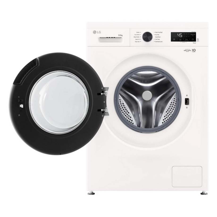 LG Series 2 Direct Drive W4X1095NWK 9 kg Washer Dryer - White - Image 2 LG Series 2 Direct Drive W4X1095NWK 9 kg Washer Dryer - White - Image 2