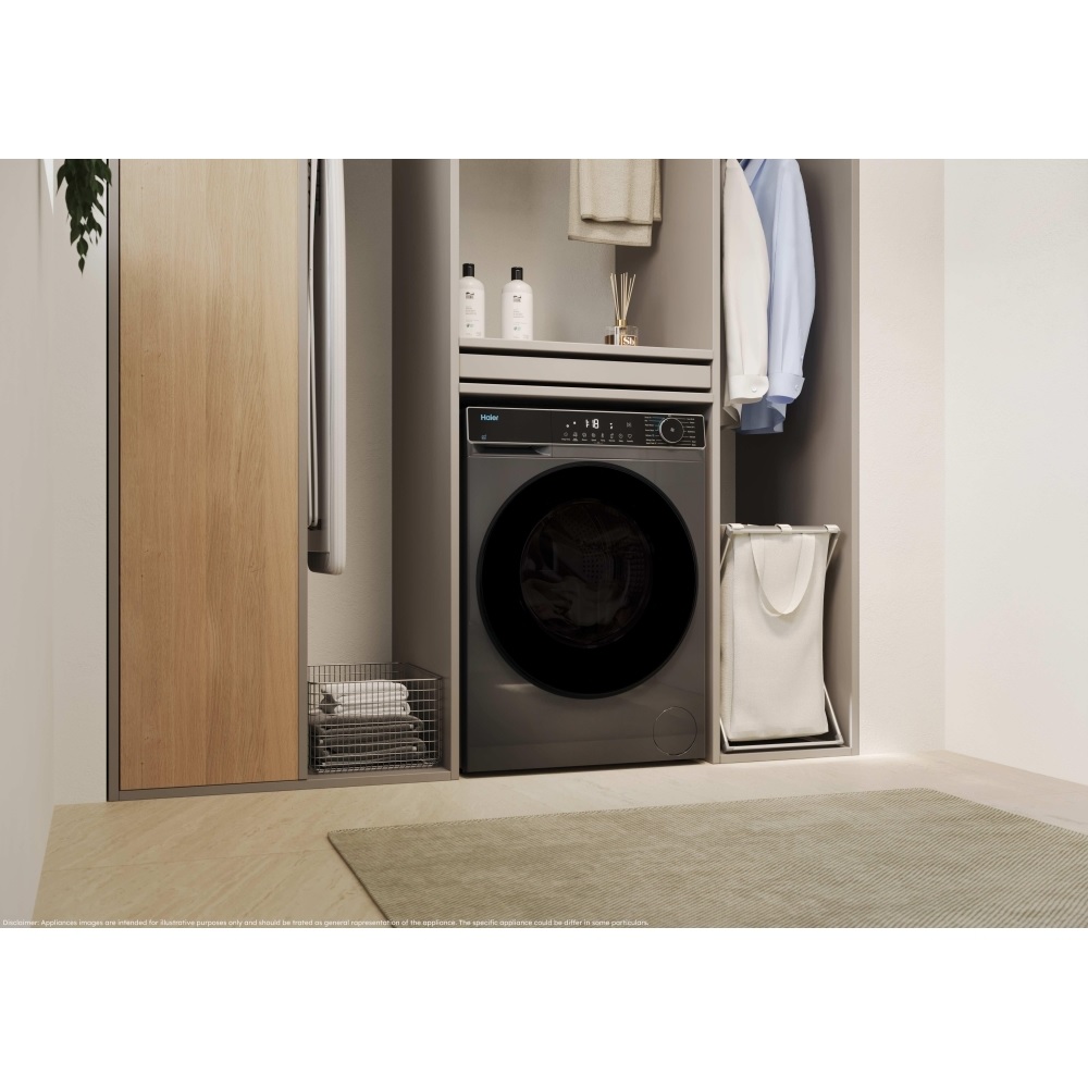 Haier HWD90BP14357GTUK Washer Dryer, 8kg/5kg, 1400 Spin – Grey - Image 3