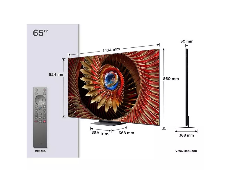 TCL 65C8K-UK 65" 4K Ultra HD QD-Mini LED TV - Image 2