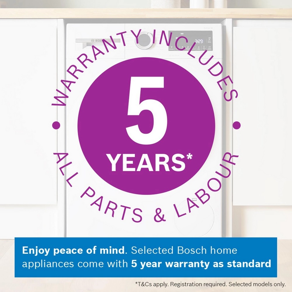 Bosch WGG254Z1GB 10kg 1400 Spin Washing Machine – White - Image 5 Bosch WGG254Z1GB 10kg 1400 Spin Washing Machine – White - Image 5