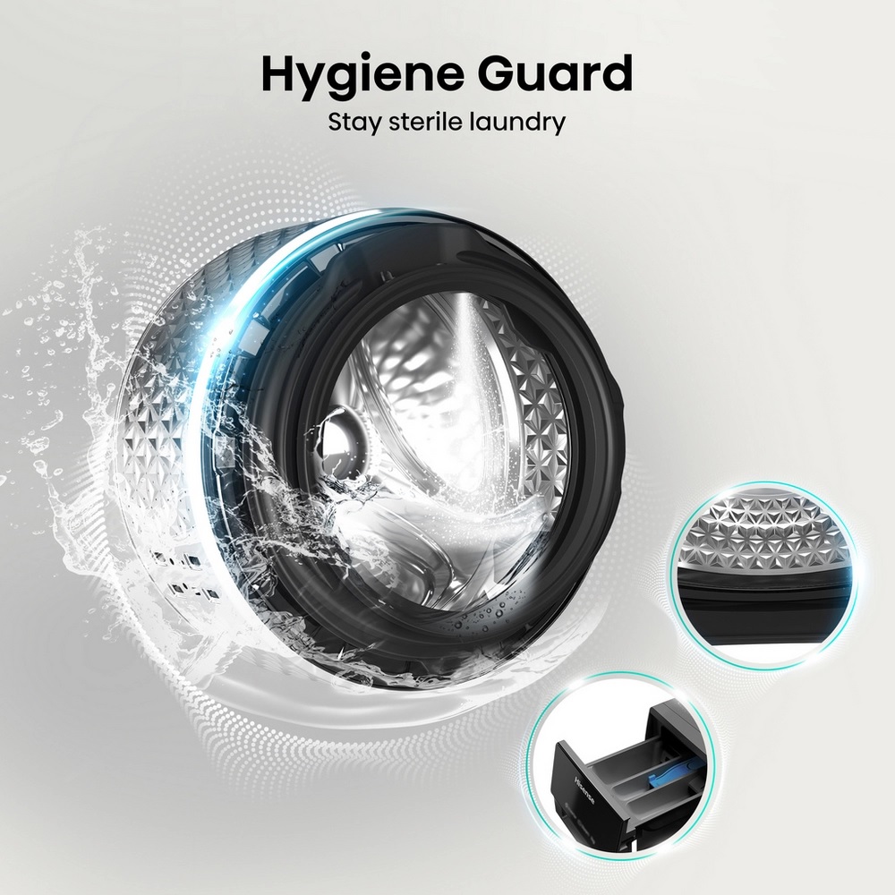 Hisense WF3S1043BB3 Washing Machine, 10.5kg, 1400 Spin – Black - Image 7