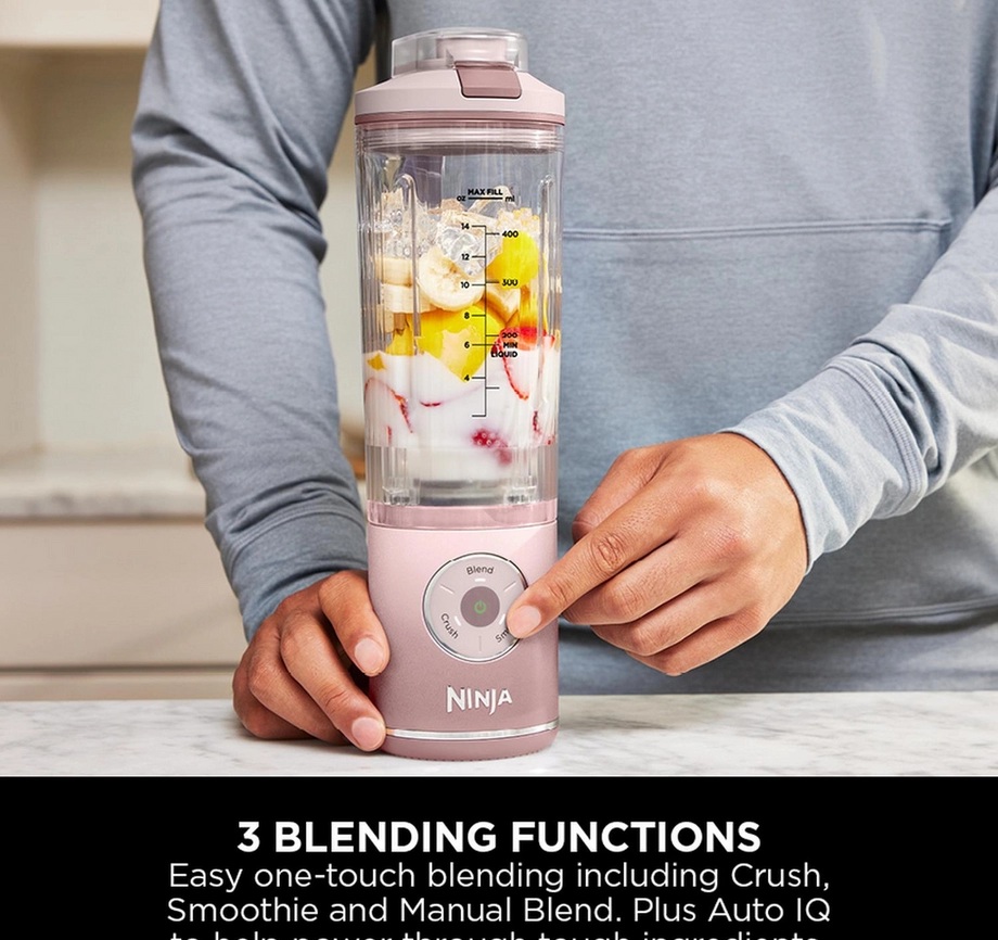 NINJA BC251UKPK Compact Portable Rechargeable Blender – Dusty Pink - Image 3 NINJA BC251UKPK Compact Portable Rechargeable Blender – Dusty Pink - Image 3