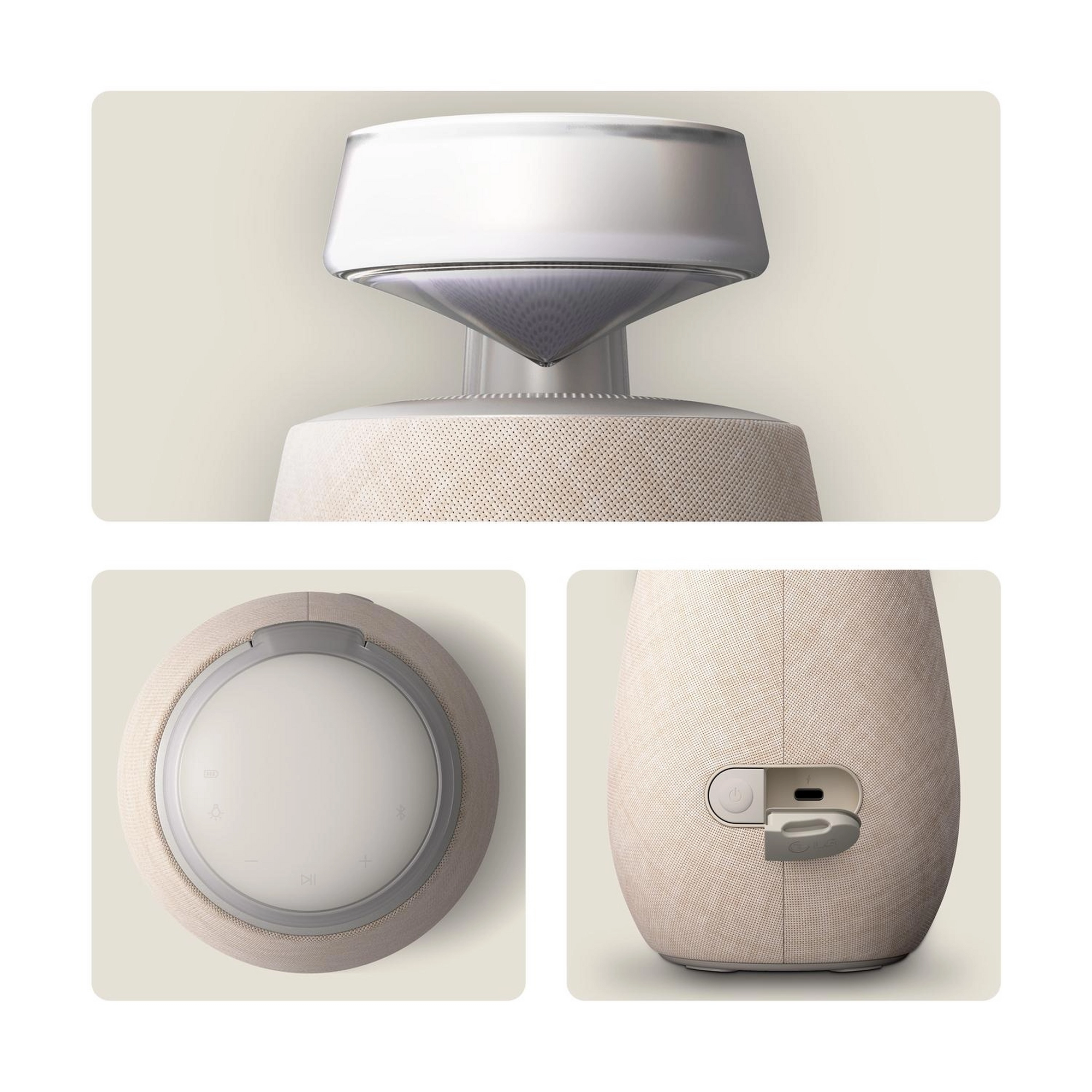 LG XO2TBE.CEUSLLK Xboom 360 Bluetooth Speaker - Beige - Image 2