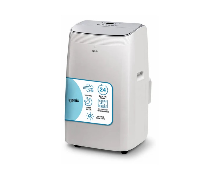 Igenix IGAC03012W 4-in-1 Portable Air Conditioner, Cooling, Heating & Dehumidifier, 12000 BTU Igenix IGAC03012W 4-in-1 Portable Air Conditioner, Cooling, Heating & Dehumidifier, 12000 BTU