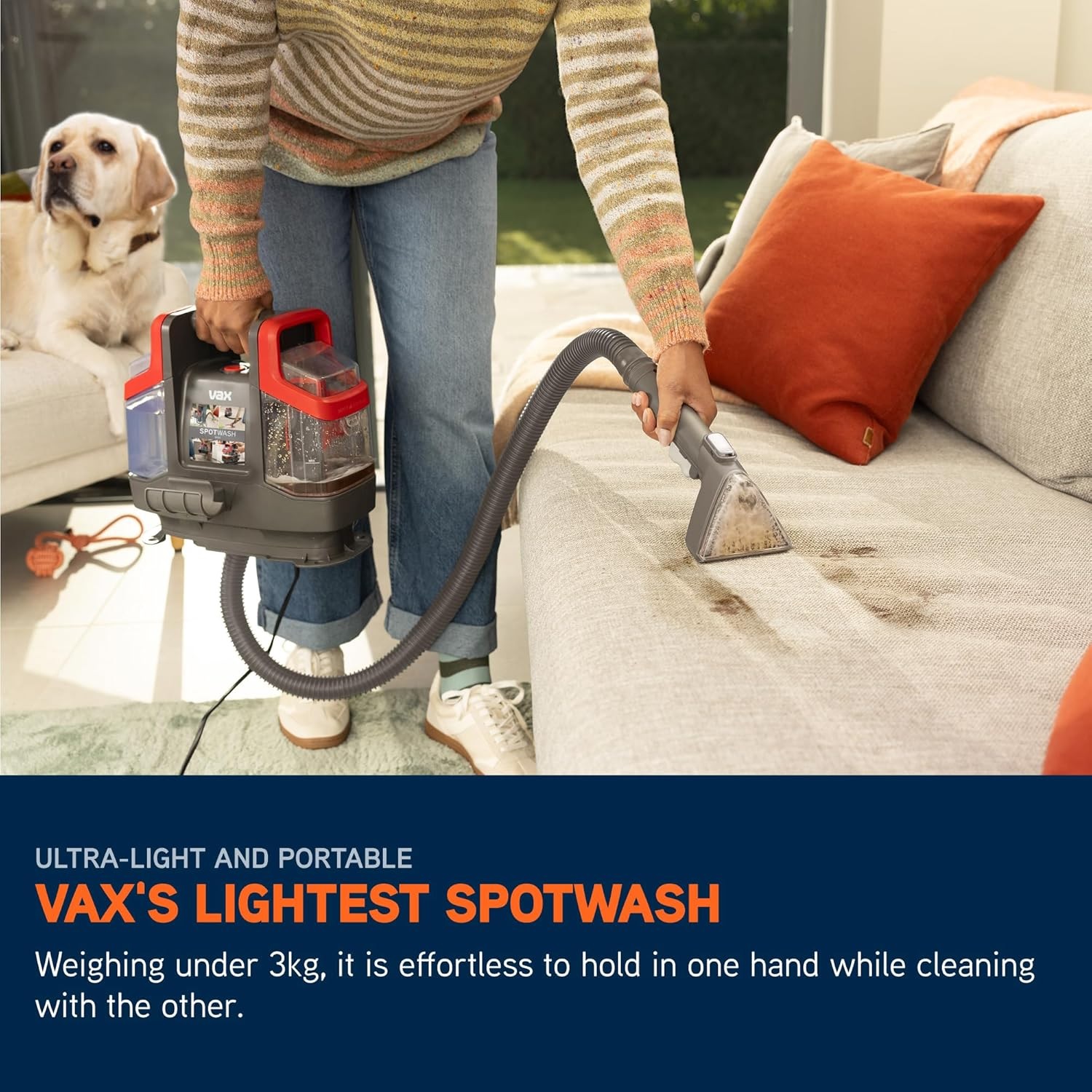 VAX CDSW-MCXS SpotWash Mini Spot Carpet and Rug Cleaner – Grey - Image 4