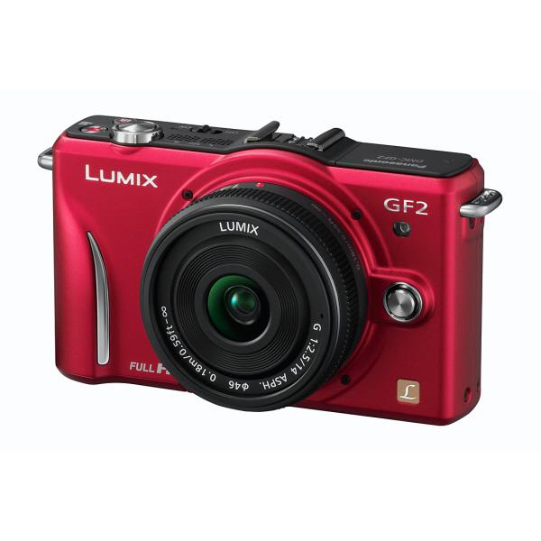 Panasonic DMCGF2WEBR 12.1 Megapixel Lumix G Micro System Camera Twin Lens Kit in Red Panasonic DMCGF2WEBR 12.1 Megapixel Lumix G Micro System Camera Twin Lens Kit in Red