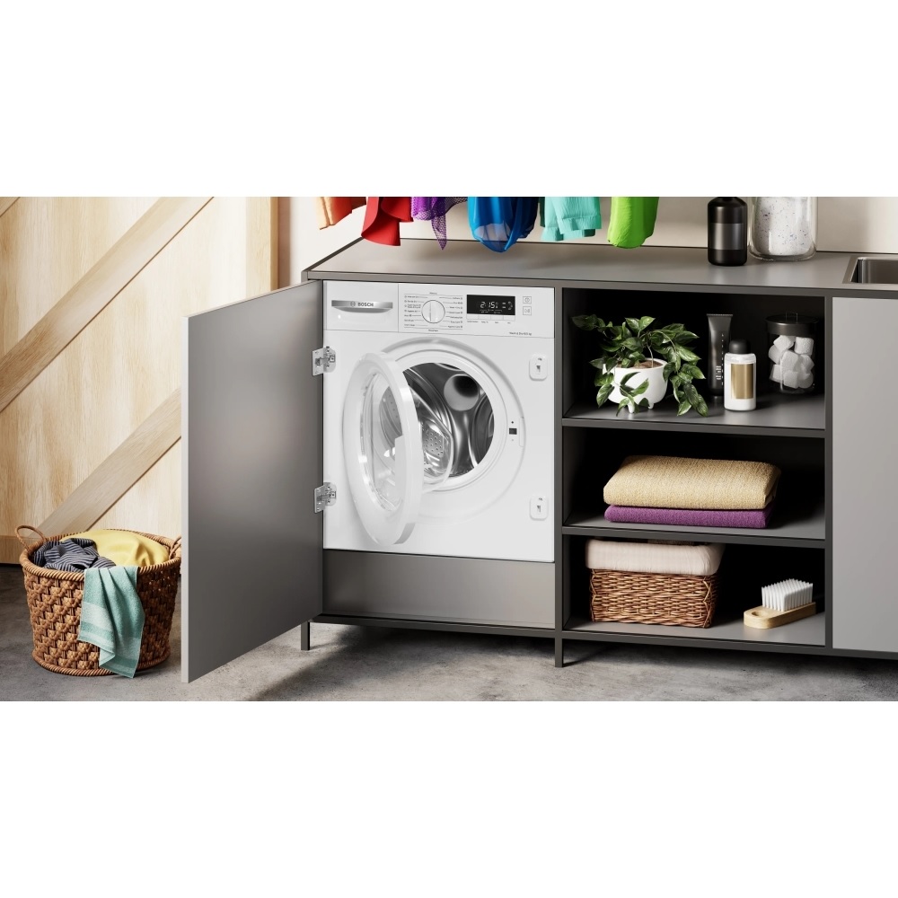 Bosch WKD28260GB Integrated Washer Dryer, 8kg/5kg, 1400 Spin - White - Image 3