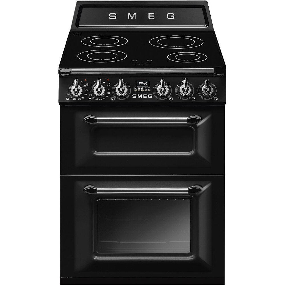 Smeg TR62IBL2 Victoria Black Induction Electric Cooker with Double Oven, A Rated Smeg TR62IBL2 Victoria Black Induction Electric Cooker with Double Oven, A Rated