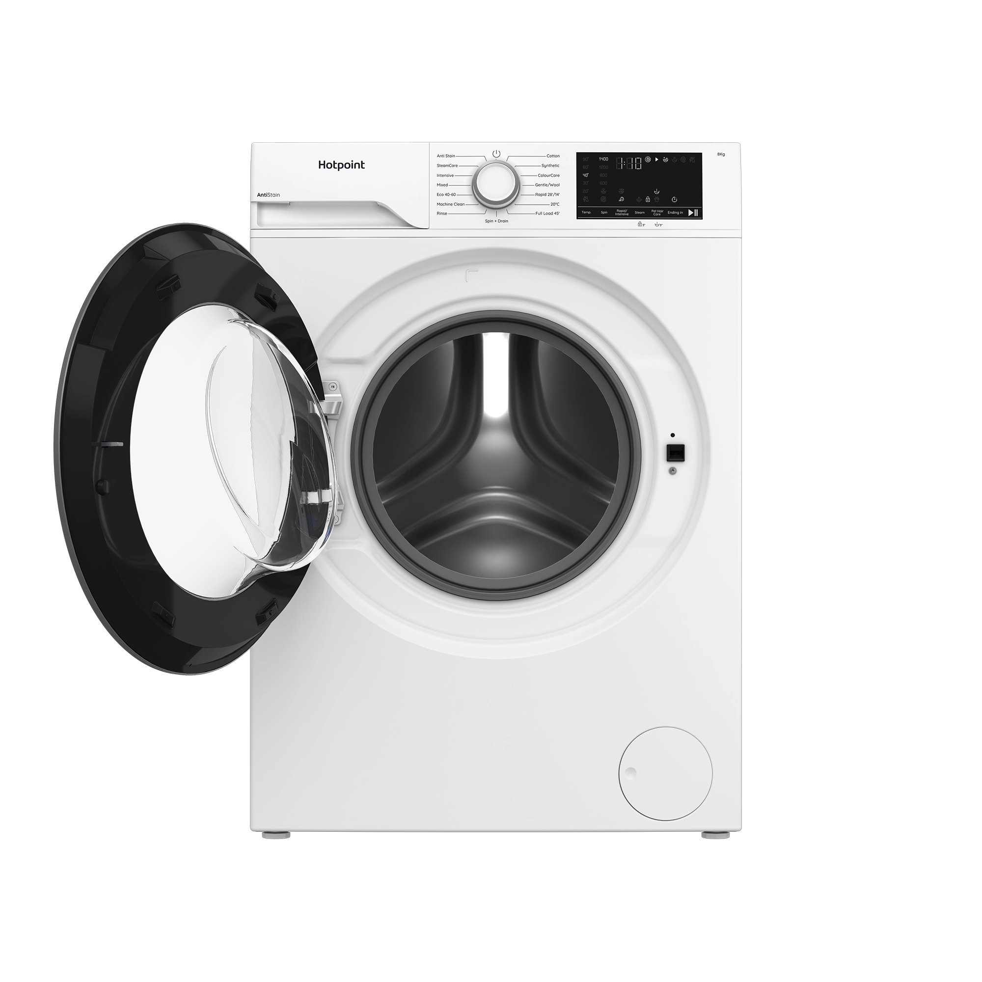Hotpoint HEV841WUK 8kg 1400 Spin Washing Machine - White - Image 2 Hotpoint HEV841WUK 8kg 1400 Spin Washing Machine - White - Image 2