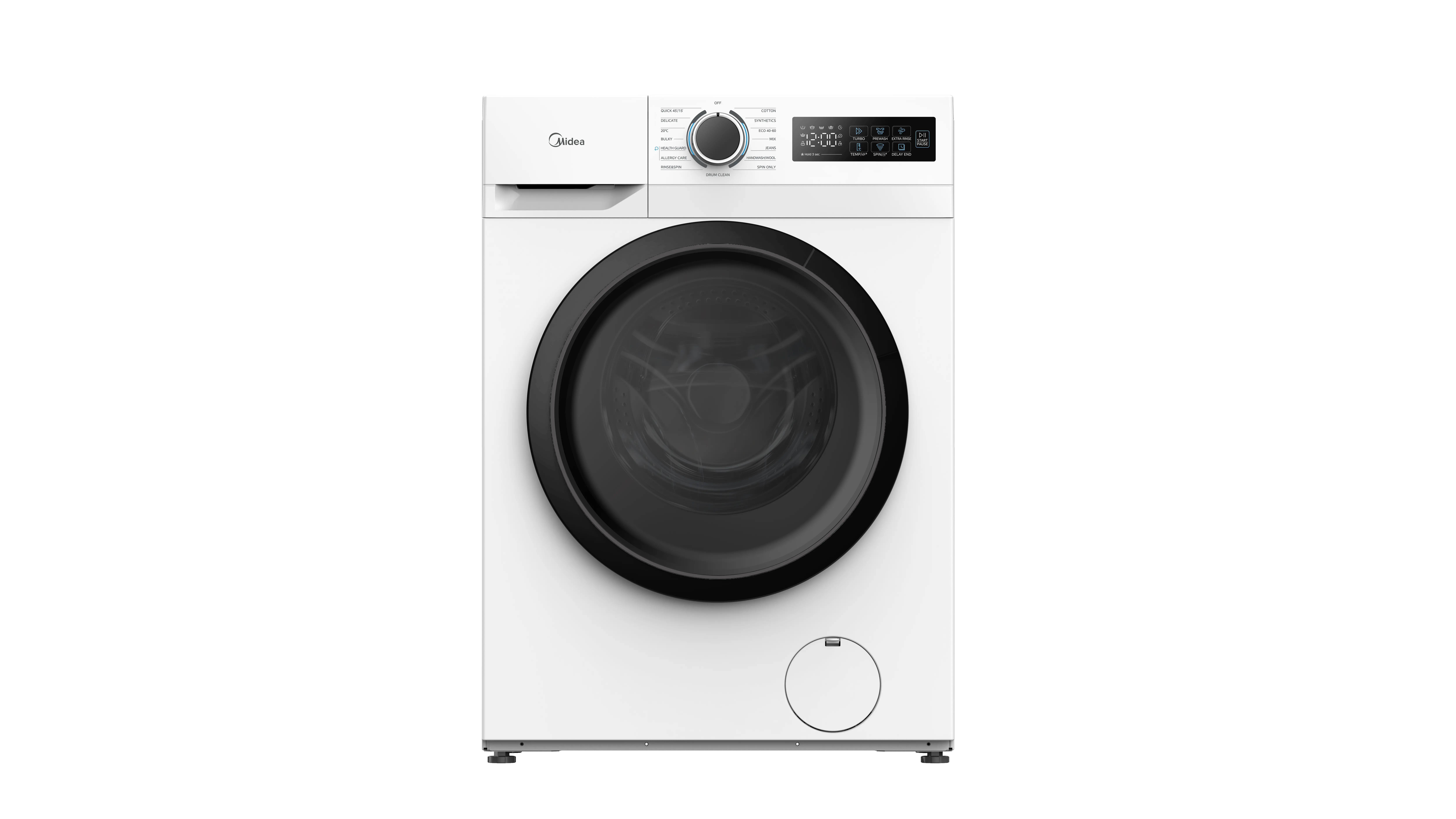 Midea MF110W80BA10TUK 8kg 1400 Spin Washing Machine - Graphite