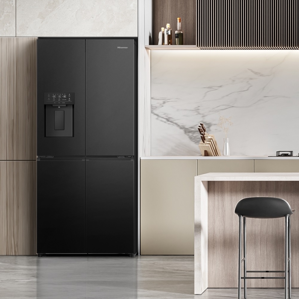 Hisense RQ5P470SYFD American Fridge Freezer, Non-Plumbed - Black - Image 6