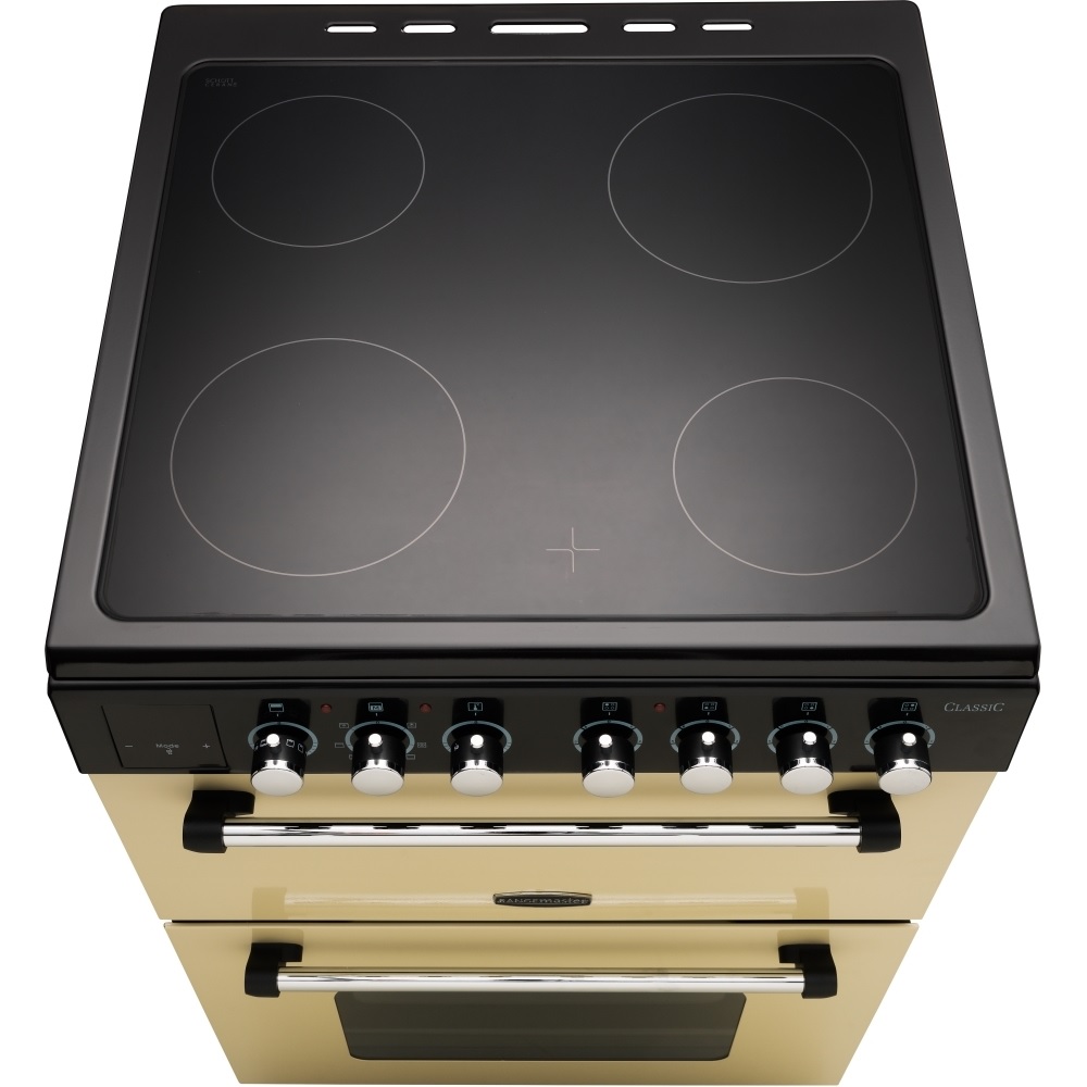 Rangemaster CLA60ECCR-C Ceramic Electric Cooker with Double Oven Classic Cream / Chrome - Image 3