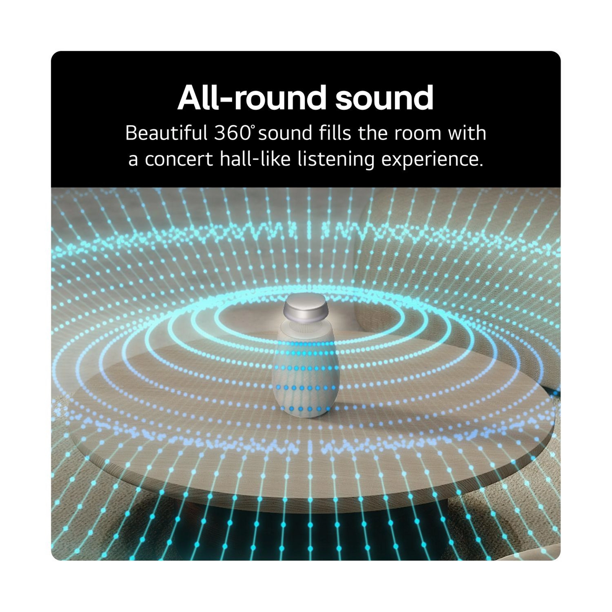 LG XO2TBE.CEUSLLK Xboom 360 Bluetooth Speaker - Beige - Image 3