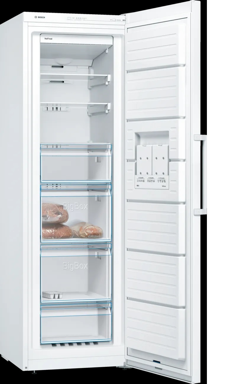 Bosch GSN36VWEPG 186cm High Frost Free Upright Freezer – White Bosch GSN36VWEPG 186cm High Frost Free Upright Freezer – White
