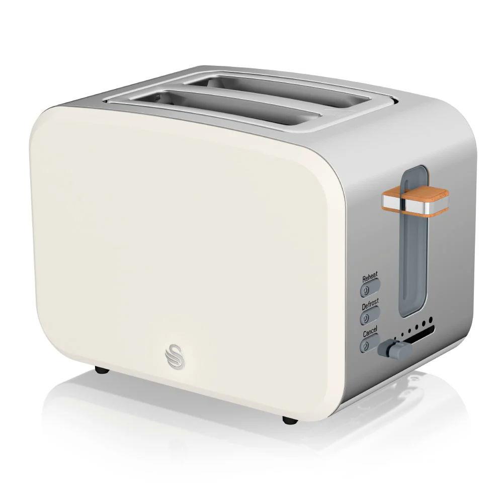 Swan ST14610WH Nordic 2 Slice Toaster White - Image 1 Swan ST14610WH Nordic 2 Slice Toaster White - Image 1