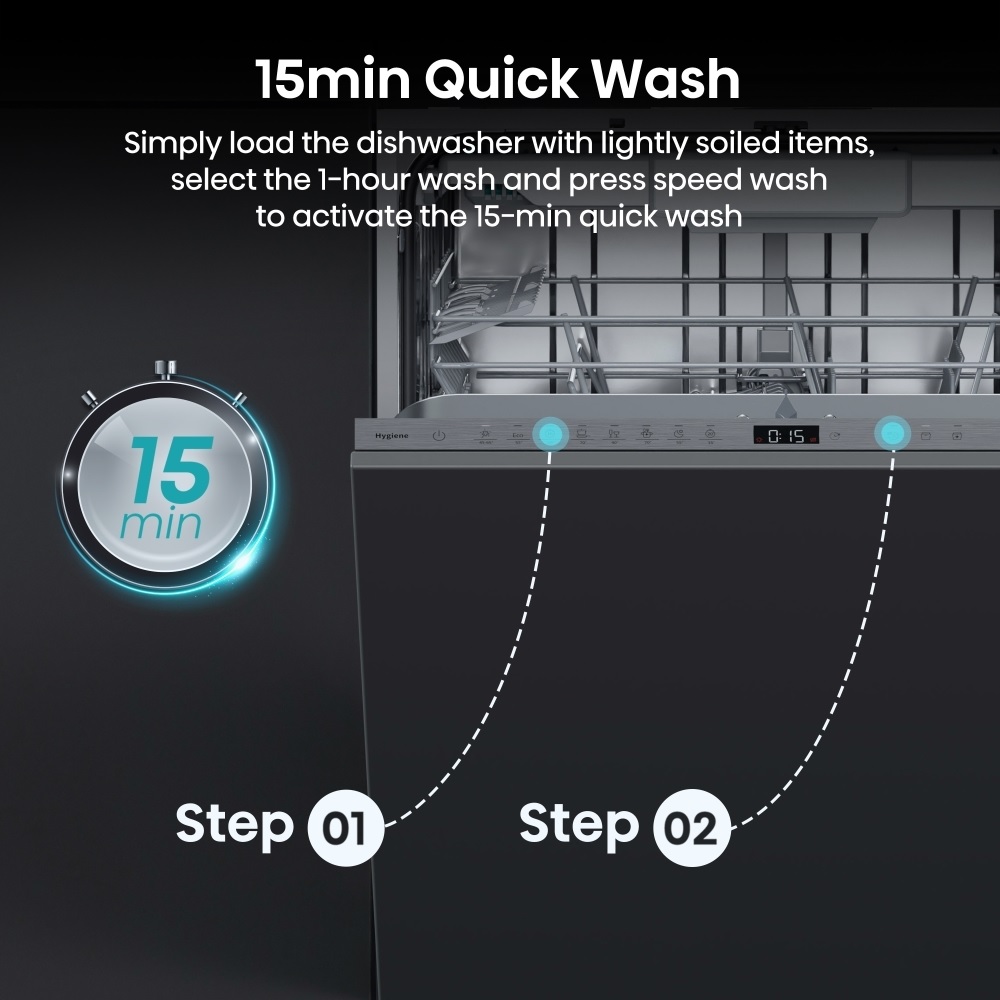 Hisense HV663A60UK Fully Integrated Dishwasher, 16 Place Setting - Image 5