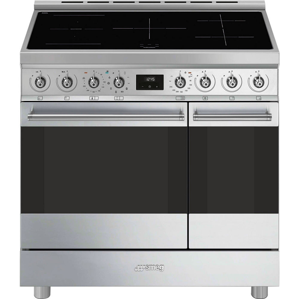Smeg C92IPX2 90cm Induction Range Cooker, Stainless Steel, A Rated Smeg C92IPX2 90cm Induction Range Cooker, Stainless Steel, A Rated