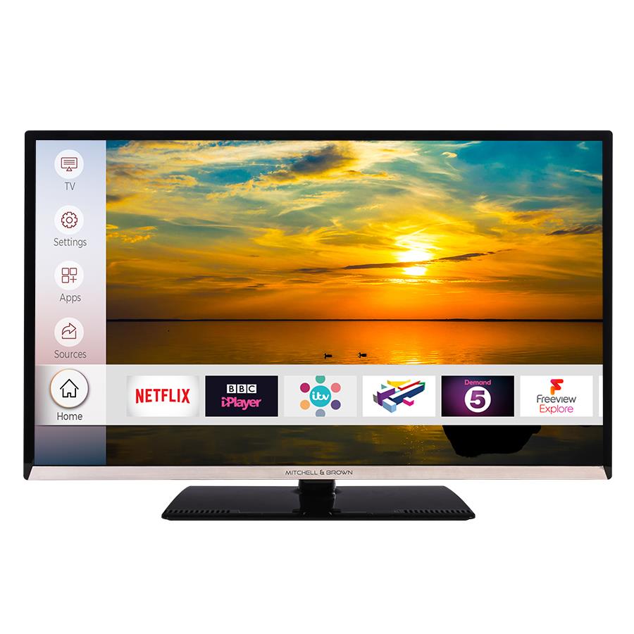 Mitchell and Brown JB24SM1811 24 Inch Smart LED TV in black Mitchell and Brown JB24SM1811 24 Inch Smart LED TV in black
