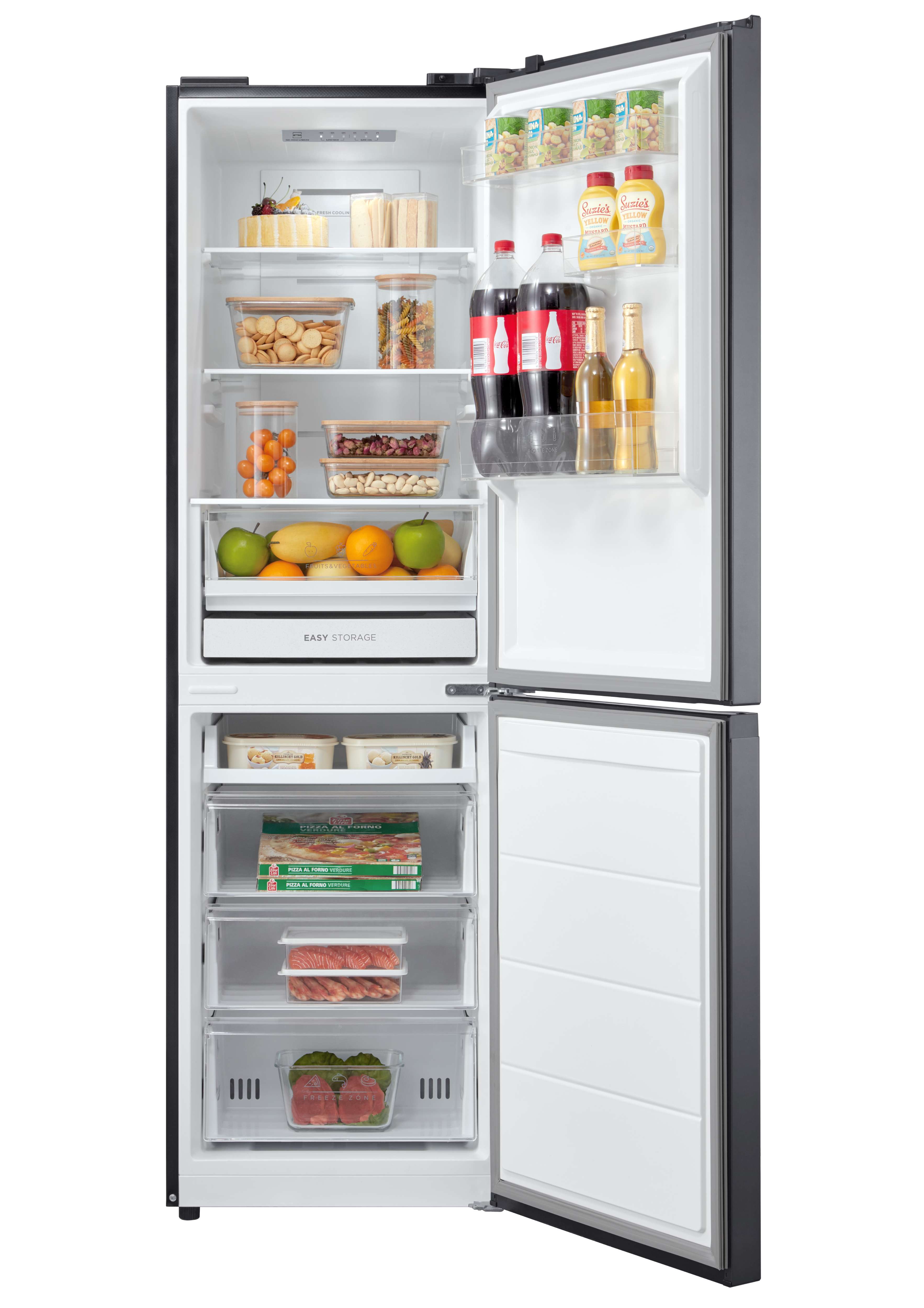Midea MDRB379FGD02 Combi Fridge Freezer D Rated in Silver - Image 2 Midea MDRB379FGD02 Combi Fridge Freezer D Rated in Silver - Image 2