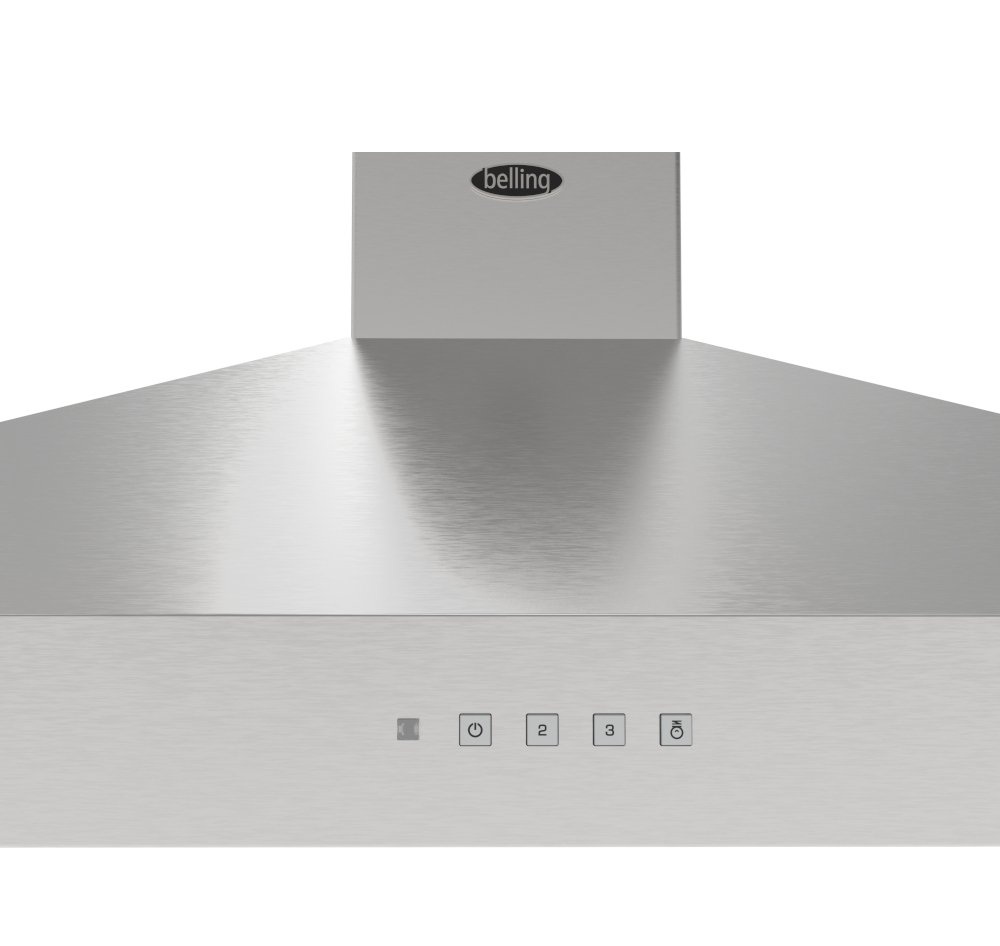 Belling 444411668 Cookcentre 90PYR 90cm Chimney Cooker Hood - Stainless Steel - Image 2 Belling 444411668 Cookcentre 90PYR 90cm Chimney Cooker Hood - Stainless Steel - Image 2