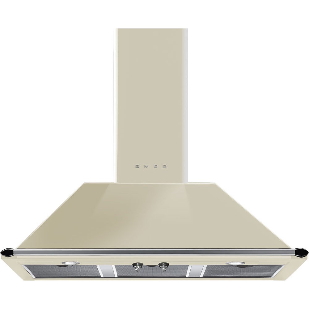 Smeg KT100PE Victoria 100cm Chimney Cooker Hood, Cream, A Rated Smeg KT100PE Victoria 100cm Chimney Cooker Hood, Cream, A Rated