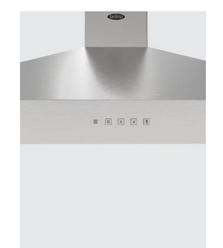 Belling 444411668 90cm Chimney Cooker Hood, Stainless Steel - Image 3 Belling 444411668 90cm Chimney Cooker Hood, Stainless Steel - Image 3