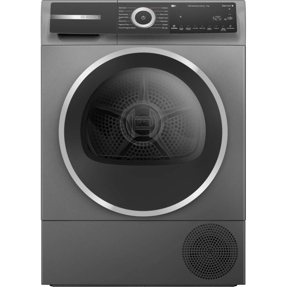 Bosch WQH246DRGB Series 6 Heat Pump Tumble Dryer, 9kg, Grey, A+++ Rated