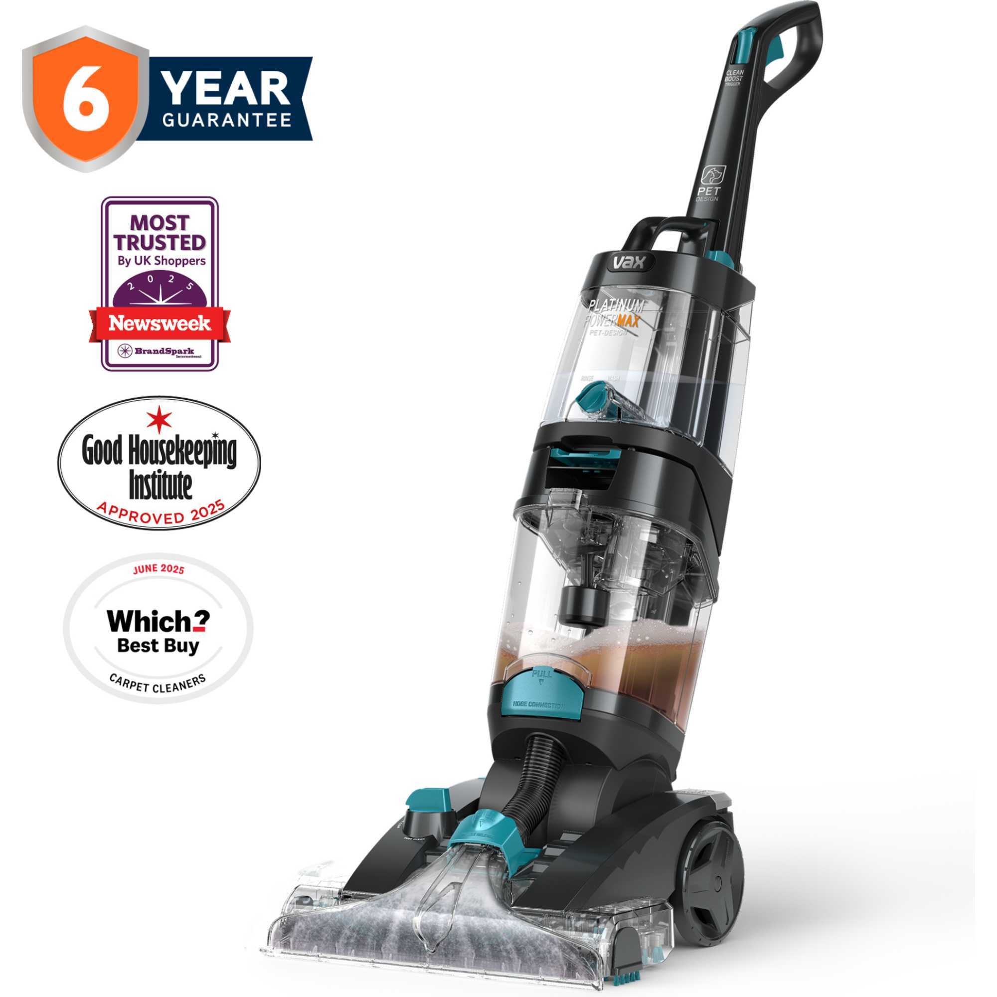 VAX CDCW-PMXP Platinum Power Max Pet-Design Carpet Cleaner - Black & Teal - Image 2 VAX CDCW-PMXP Platinum Power Max Pet-Design Carpet Cleaner - Black & Teal - Image 2
