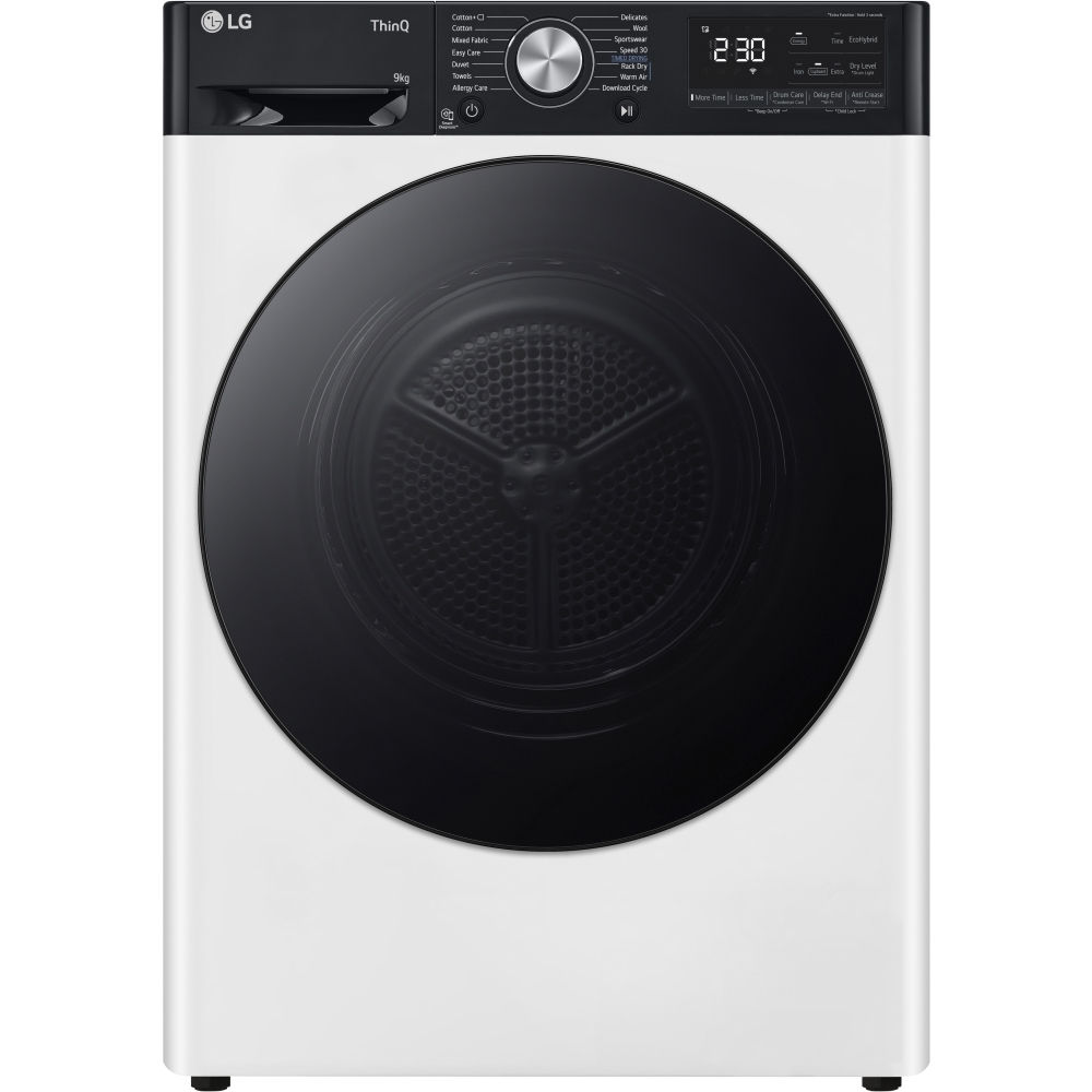 LG FDV909WN.BBWQKUK Heat Pump Tumble Dryer, 9kg, White, A+++ Rated