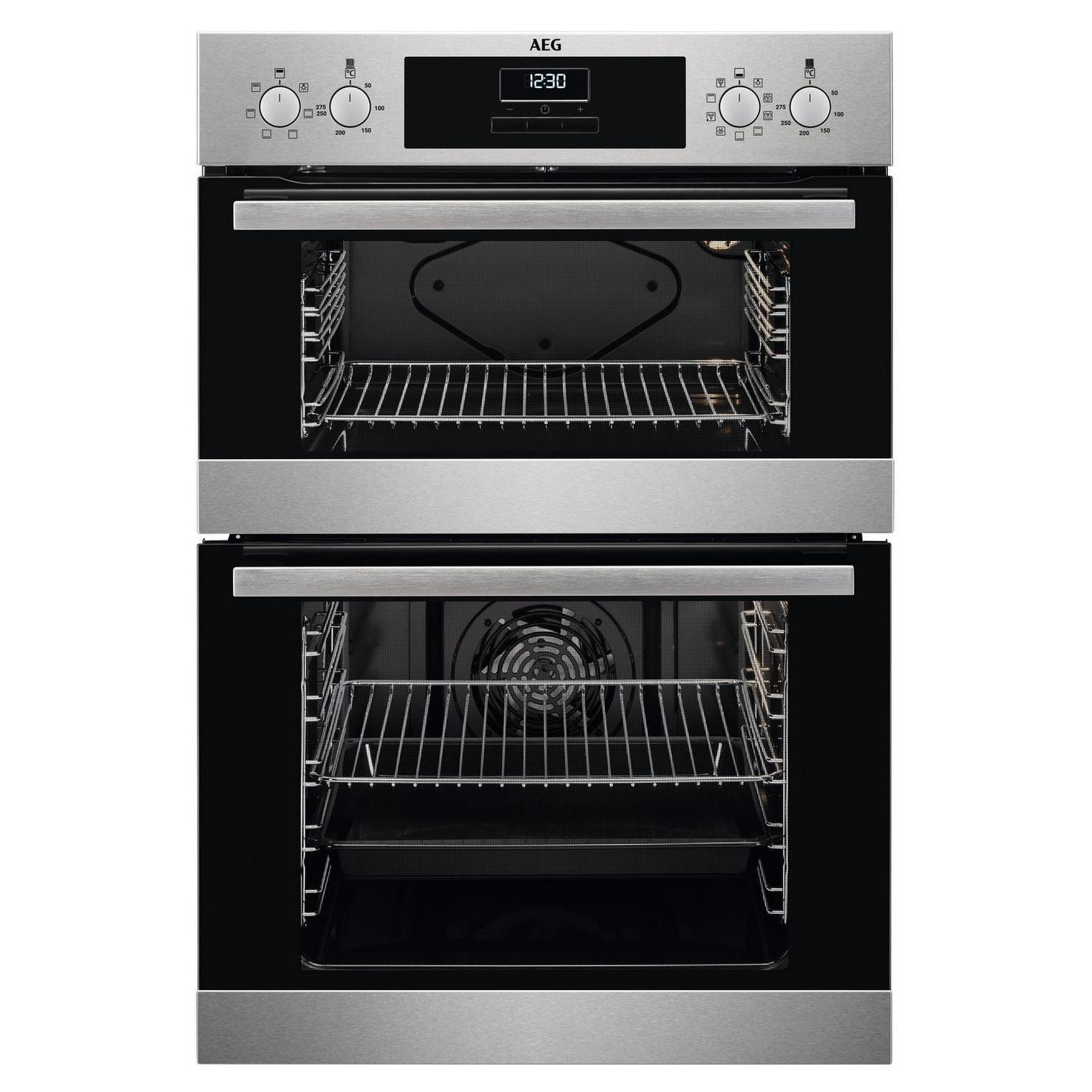 AEG DEX33111EM 59.4cm Built In Electric Double Oven in stainless steel AEG DEX33111EM 59.4cm Built In Electric Double Oven in stainless steel