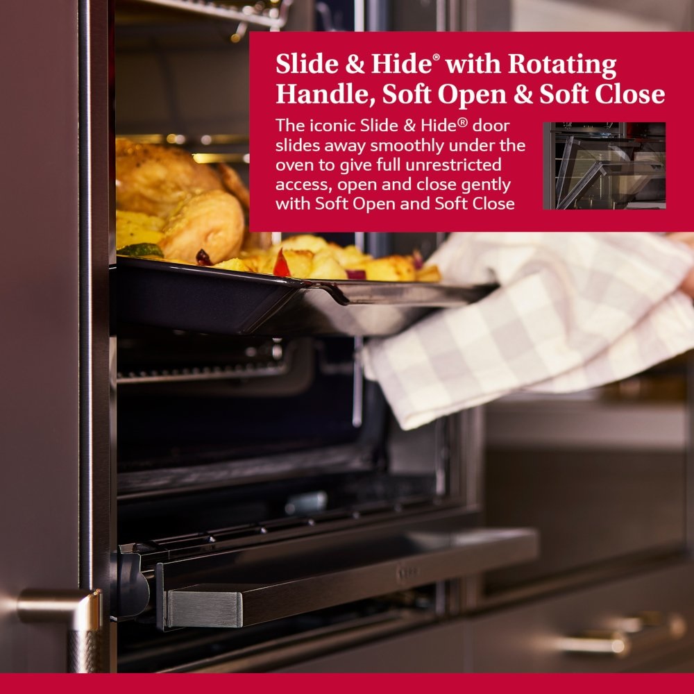 Neff B64VS71G0B N90 Slide and Hide Built-In Electric Single Oven, Graphite Grey & Pyrolytic Cleaning - Image 5 Neff B64VS71G0B N90 Slide and Hide Built-In Electric Single Oven, Graphite Grey & Pyrolytic Cleaning - Image 5