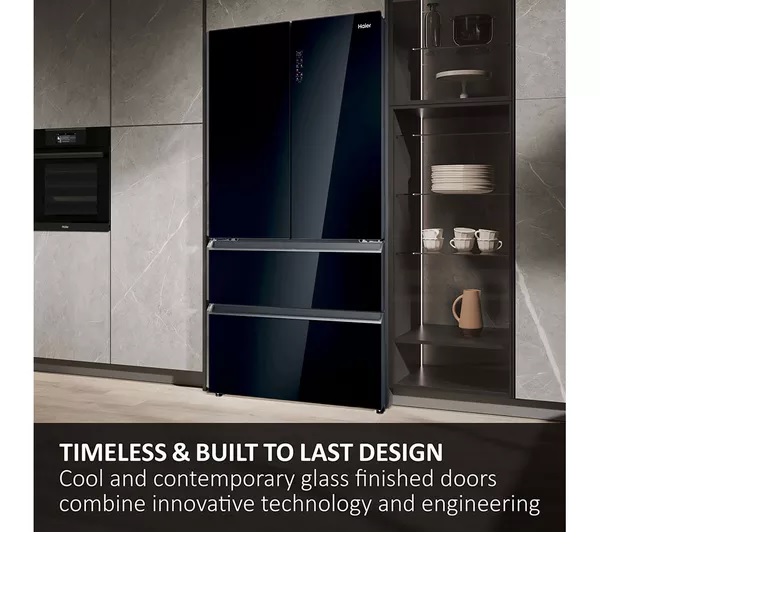 Haier HFR79F19DFGB American Fridge Freezer - Obsidian Black Glass - Image 7 Haier HFR79F19DFGB American Fridge Freezer - Obsidian Black Glass - Image 7