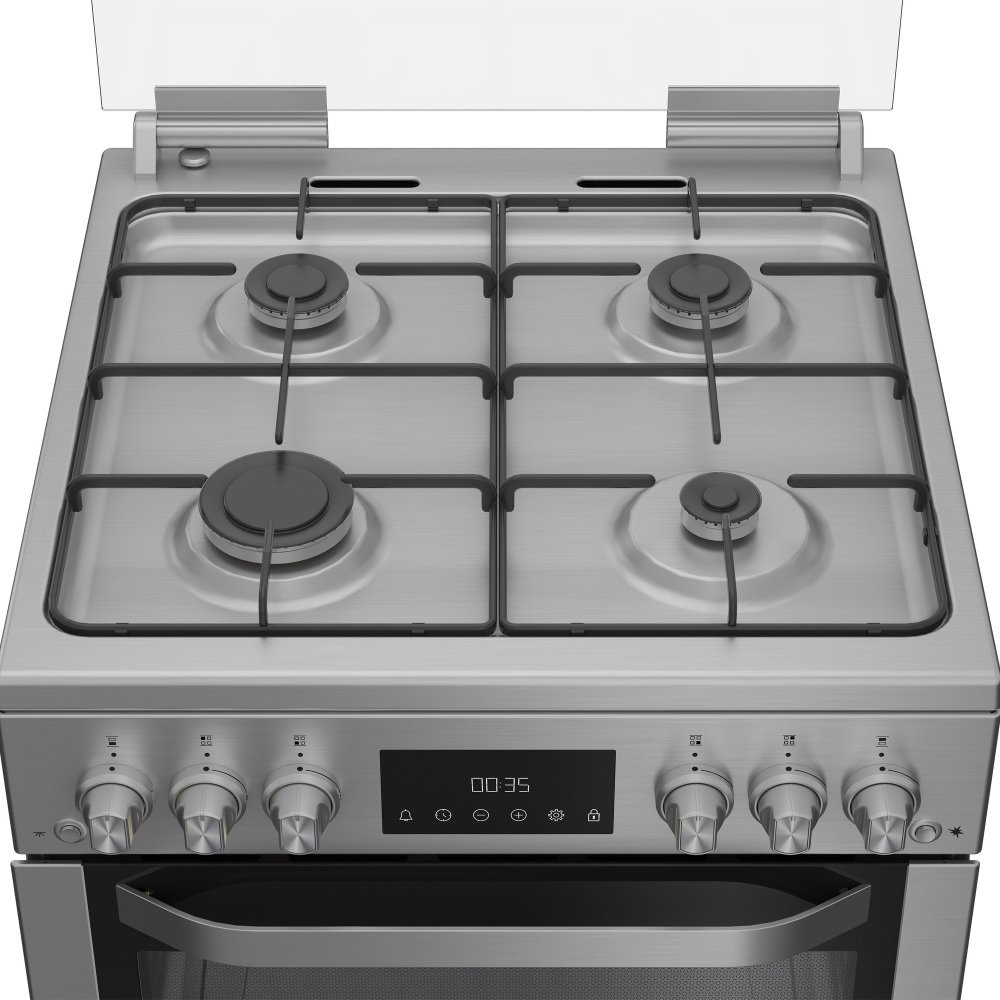 Hotpoint HDG6GDCX Gas Cooker with Double Oven - Stainless Steel - Image 2 Hotpoint HDG6GDCX Gas Cooker with Double Oven - Stainless Steel - Image 2