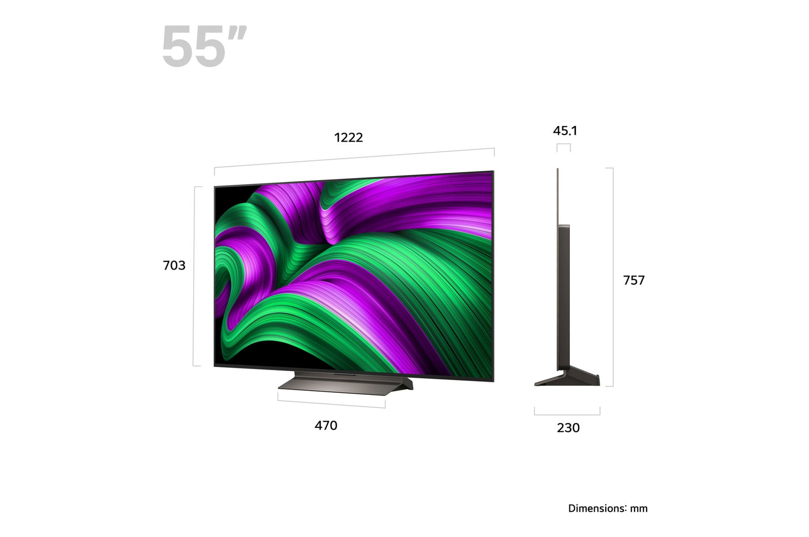 LG OLED55C56LB.AEK 55 inch LG OLED evo AI C5 4K Smart TV 2025 - Image 2