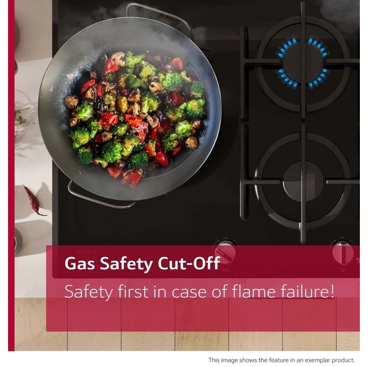 Neff T27CIQ8S0 N70 5 Burner Gas Hob, Black - Image 8 Neff T27CIQ8S0 N70 5 Burner Gas Hob, Black - Image 8
